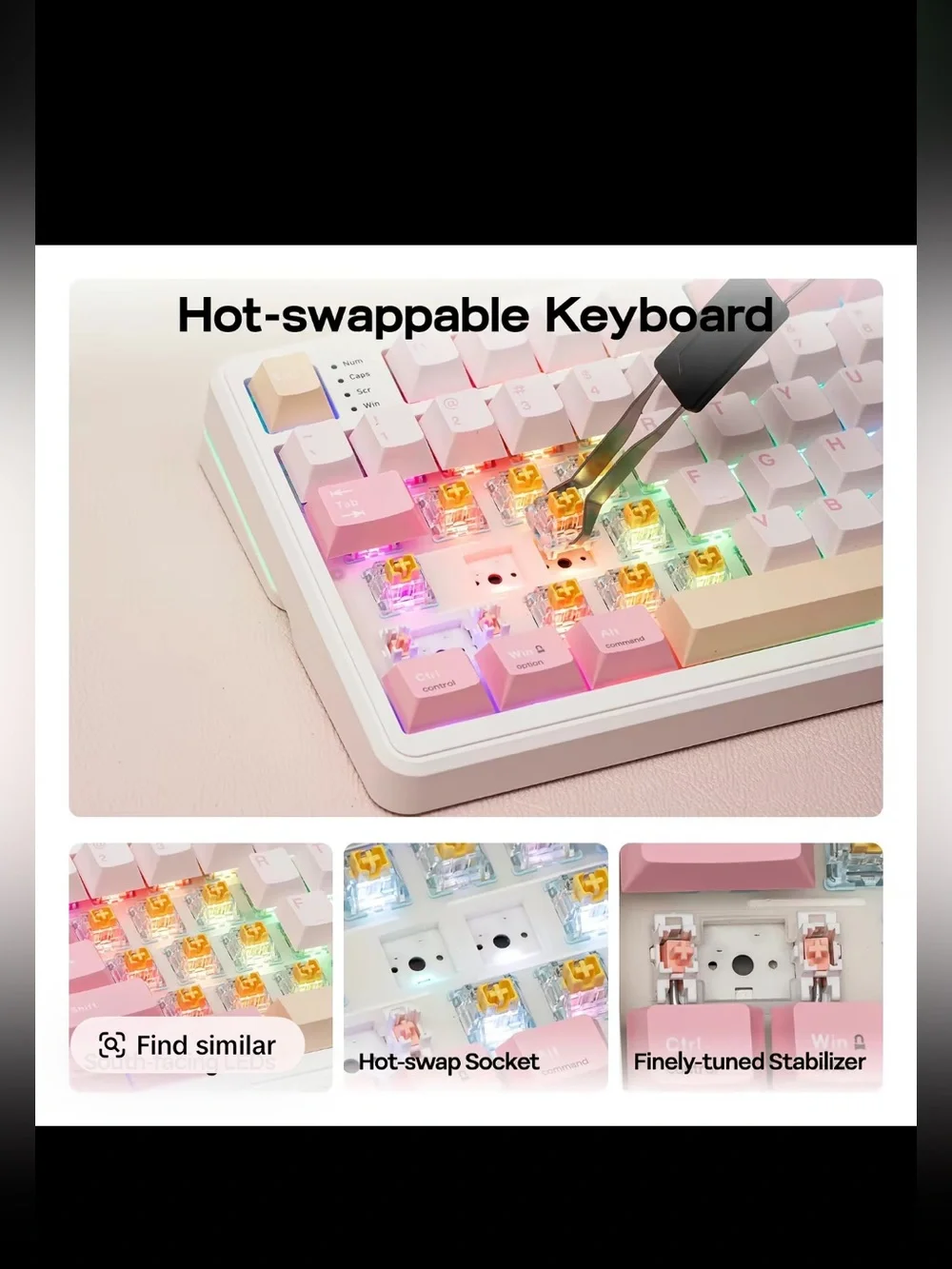 Epomaker TH99 Pro Pink Mechanical Keyboard Sea Salt Silent Switches EXTRA KEYCAP